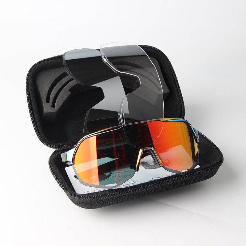 Outdoor Cycling 100 s2 occhiali da sole da uomo bici occhiali Anti-UV moto sport Mountain Bike UV400 Set di occhiali fotocromatici