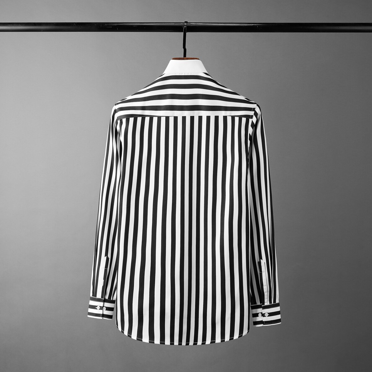 Cotton Mens Shirts Luxury Vertical Stripe Long Sleeve Casual Mens Dress Shirts Plus Size 4xl Slim Fit Party Man Shirts