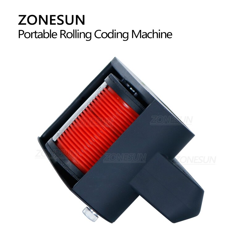 ZONESUN Handheld Expire Date Printer Machine Batch Number Coder Portable Rolling Coding Machine for cartons Box