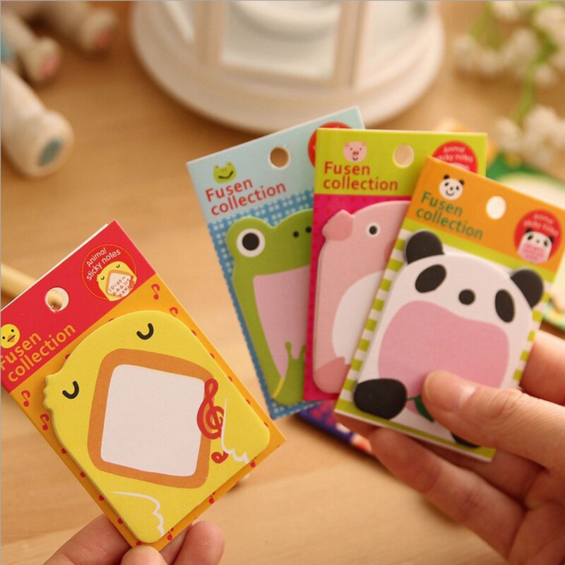 8 Stks/partij Leuke Panda Zelfklevende Memo Pad Cartoon Dier Papier Post Het Sticky Notes Bladwijzer Briefpapier Post -It Notes