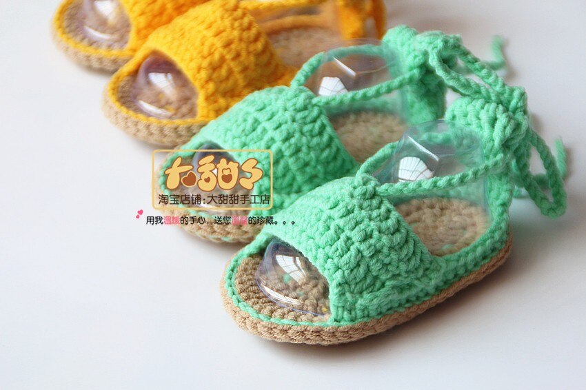 Qyflyxuesimple Baby Zachte Bodem Kant, Peuter Schoenen, Sandalen, Dubbele Bodem, handgemaakte Wollen Geweven Schoenen.