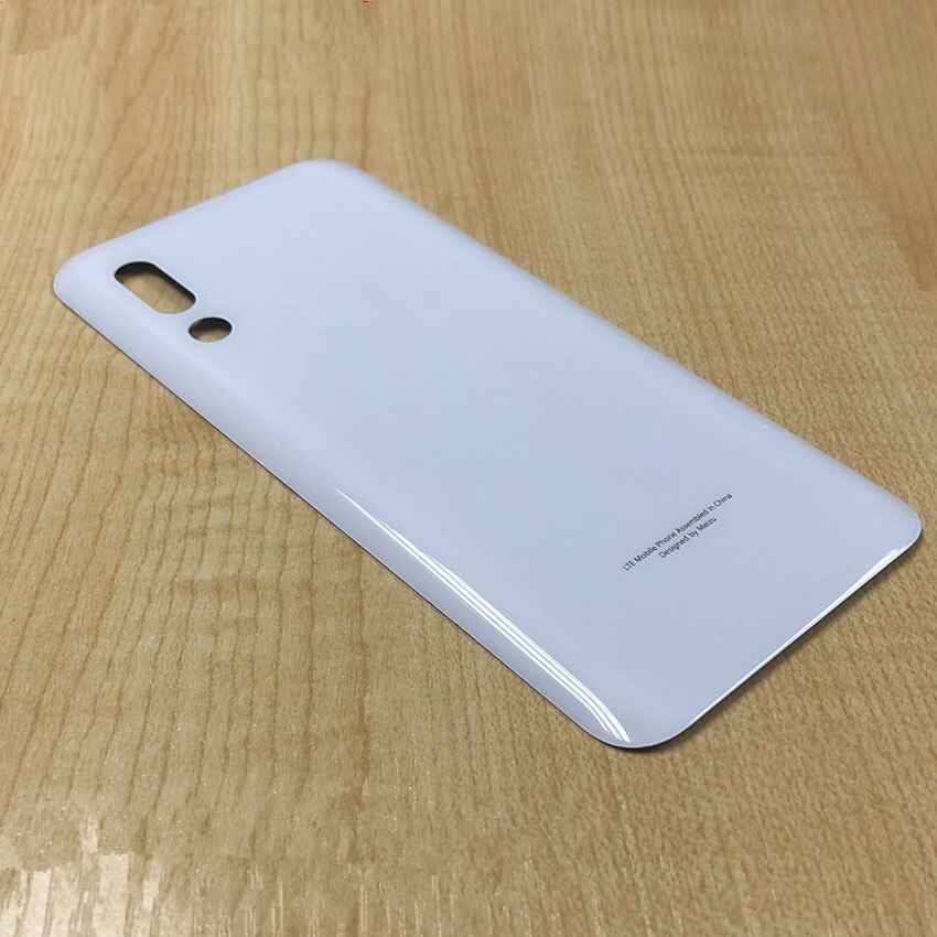 16S Original Housing For MEIZU 16S 6.2" Battery Cover Repair Replace Back Door Phone Rear Case + Logo: White