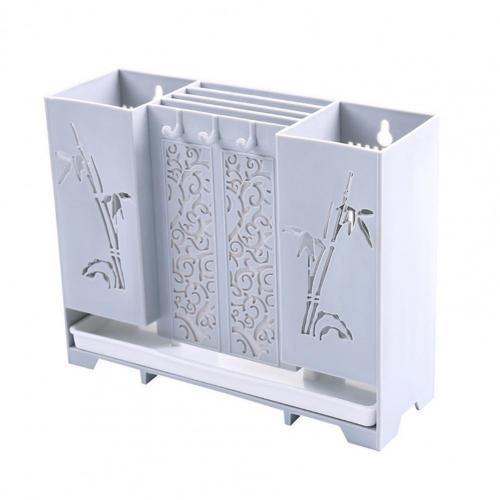 Cutlery Drainer Durable Strong Construction Cutlery Drainer Seamless Chopsticks Holder: Baby Blue