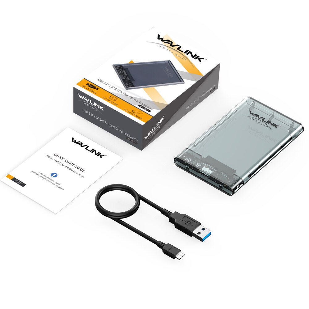 Wavlink 2.5 Inch Hdd Case Sata Naar Usb 3.0 Harde Schijf Behuizing Tool Gratis 5Gbps Uasp Protocol Externe Ssd box Voor 2.5 "Hdd Ssd: Default Title