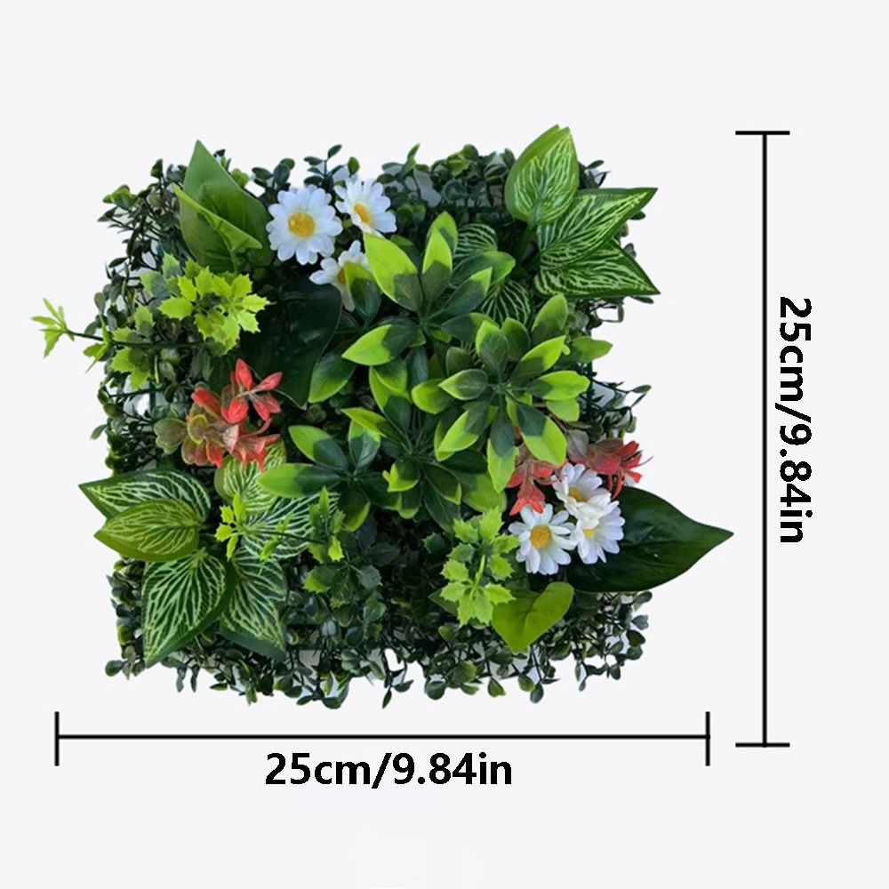 Panneau mural de plantes artificielles, bricolage, fleur de tournesol, tapis d'eucalyptus artificiel, vie éternelle, herbe de fougère artificielle verte