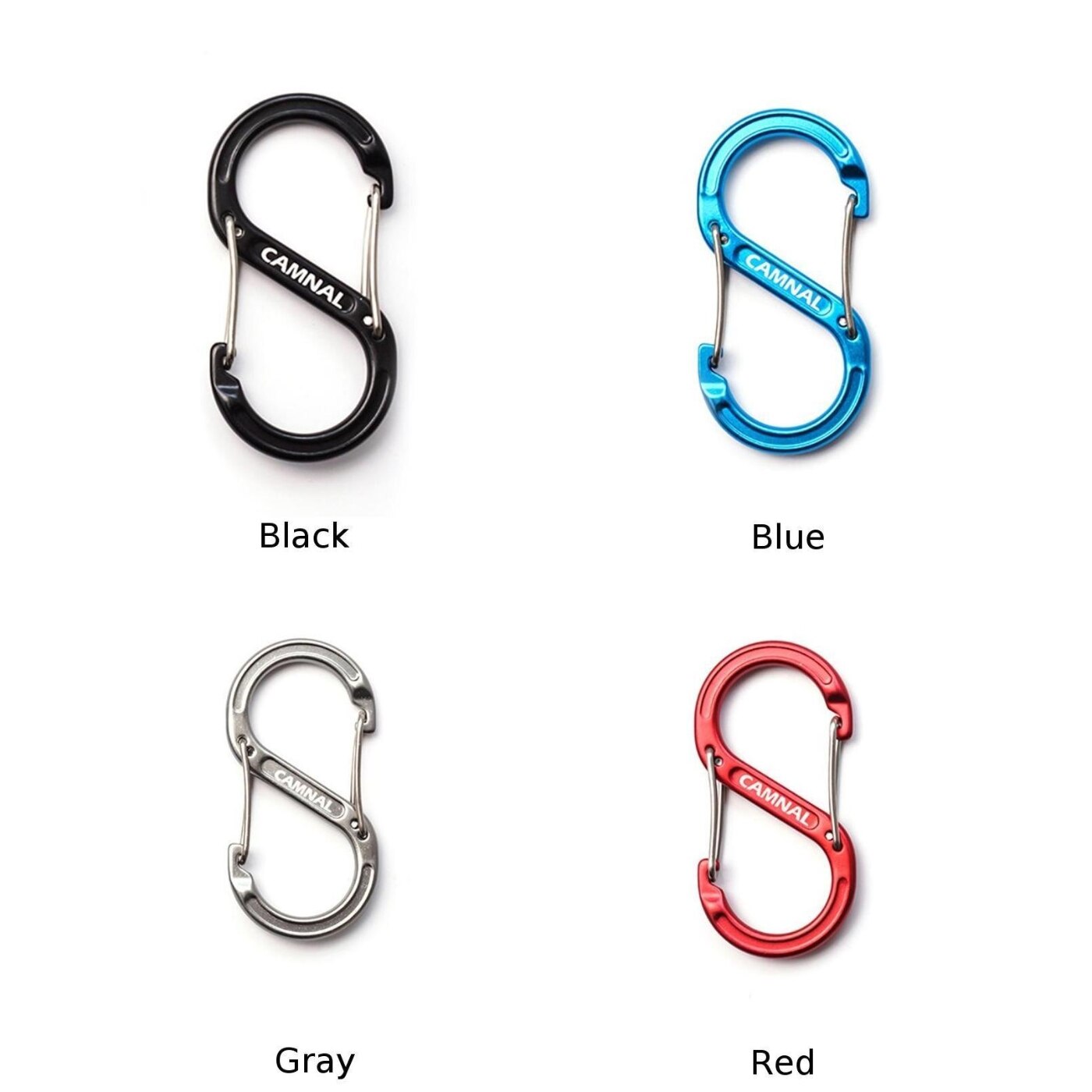 6 Stuks S Shape Aluminium Karabijnhaak Sleutelhanger Outdoor Camping Klimmen Snap Clip Lock Gesp Haak Outdoor Sport