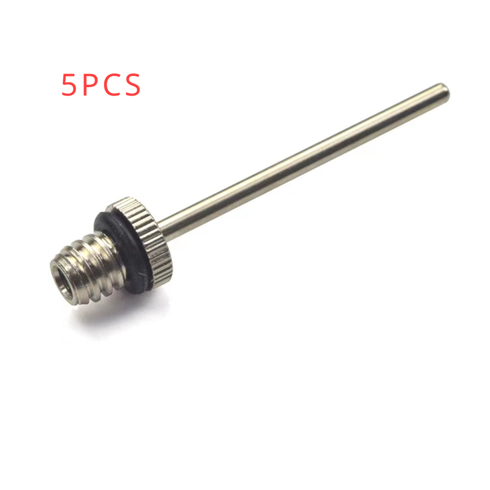 Aiguille de pompe de gonflage de ballon de Sport, 5/10/20 pièces, pour Football, basket-Ball, adaptateur de Valve d'air gonflable, broche de pompe en acier inoxydable: WHITE