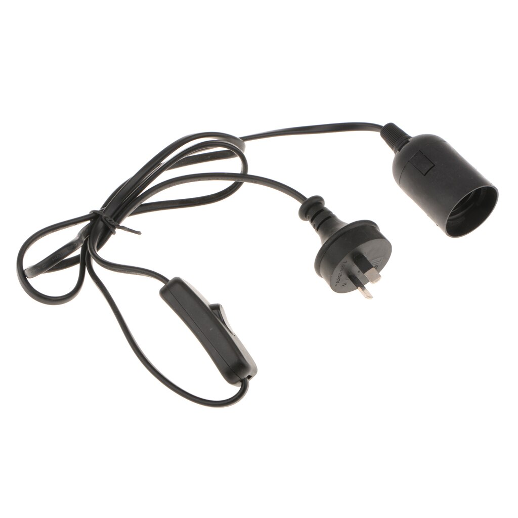 2pcs E27 Hanging Light Lamp Bulb Socket Cord AU Plug Adapter with Switch