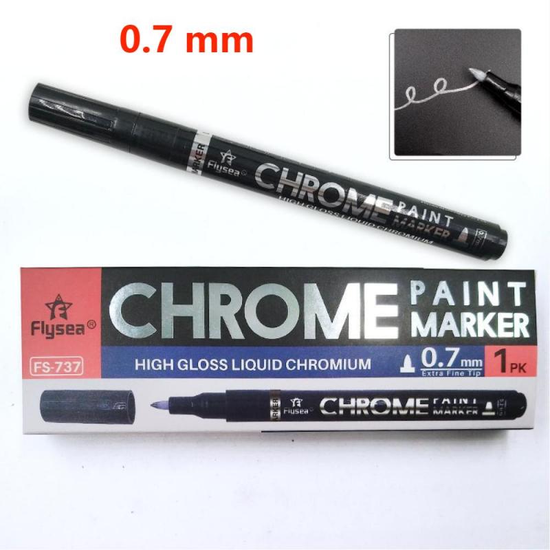 Reflective Paint Pen Silver Art Liquid Mirror Chrome Marker Mirror Reflection Sign Pen Rock Painting Accessory Kids Paint Tool: 0.7mm