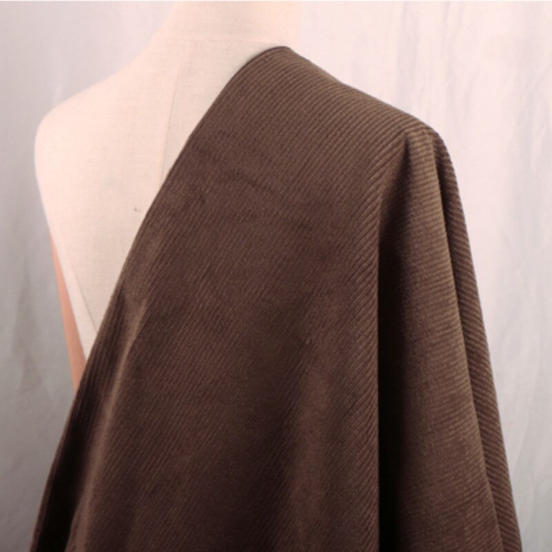 Tela elástica de algodón de tela de ropa de pana Retro Para hombres y mujeres material de fabricación de ropa: Marrón oscuro