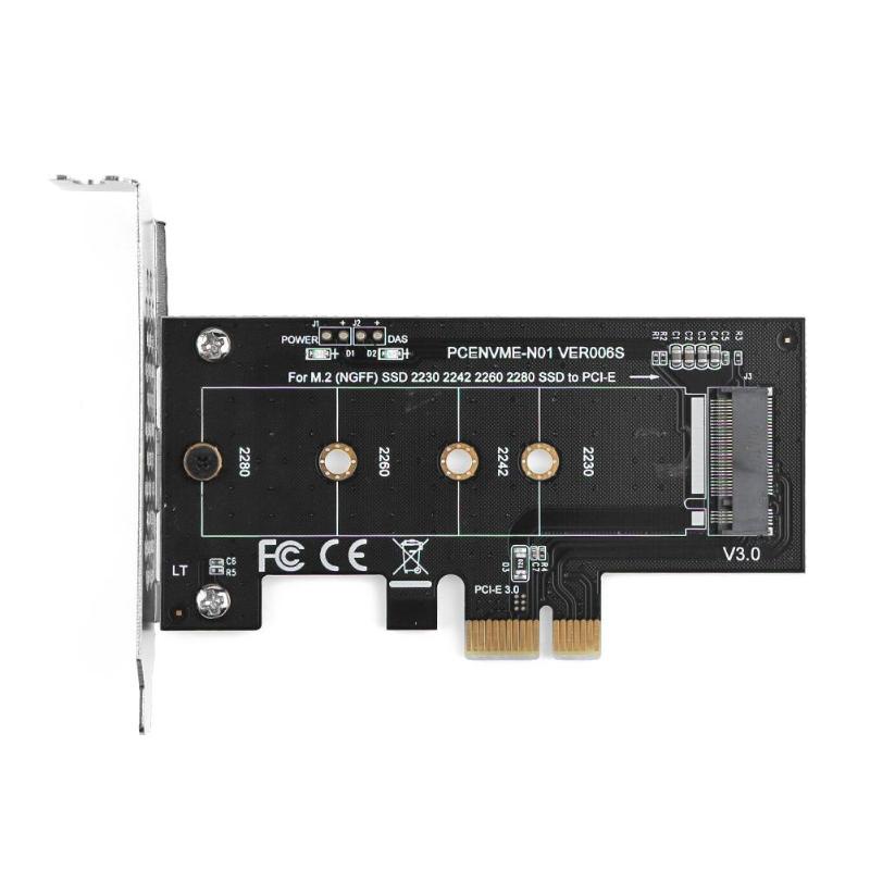 Pci -e 3.0 x1 to m .2 ssd m key slot converter adapter og lav profil beslag til 2230,2242,2260,2280 nvme m .2 ssd add on -kort