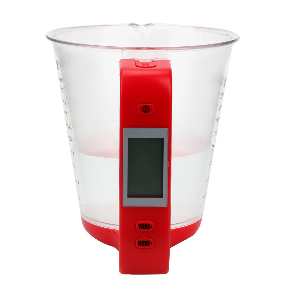 Kitchen Scales Electronic Tool Temperature Measurement Cups Plastic Digital Beaker Hostweigh Measuring Cup with LCD Display