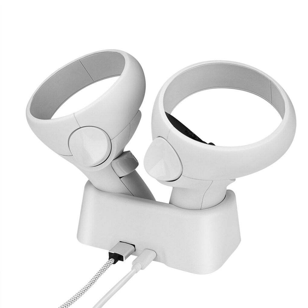 Controllers Charging Dock PC Station Charger Stand Storage Base with Rechargeable Battery VR Replacement for Oculus Quest 2