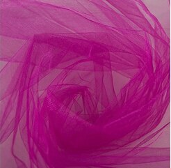 HAOCHU 5 m/partij 150 cm Breed Sheer Crystal Organza Tulle Roll 19 Kleur Shining Stof voor Bruiloft Decoratie Thuis Event Party Decor: fuchsia