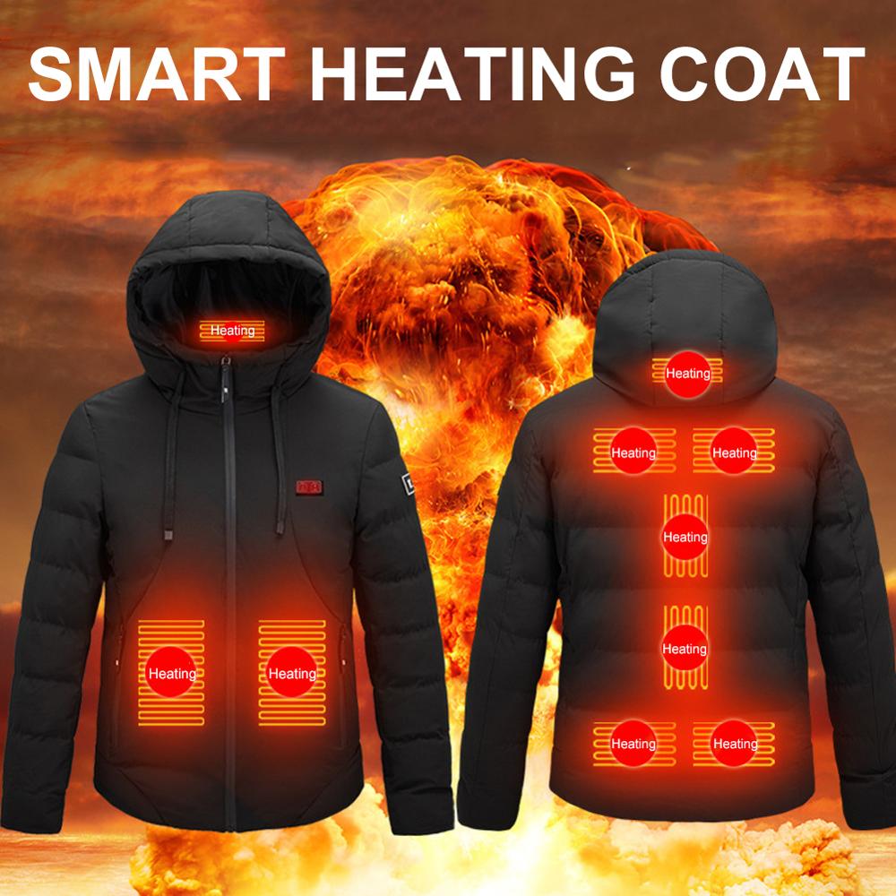 9 Zone Heating Clothing Dual Control Thick Clothes Heating Jacket Cotton Clothing USB Heating Three-Speed Electric Heating