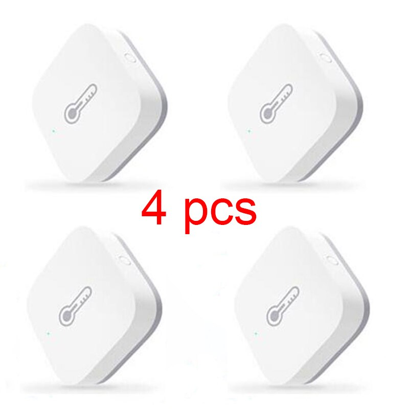 Xiaomi Aqara Sensor de temperatura Hu mi dity presión de aire ambiente mi jia casa inteligente ZigBee Control inalámbrico trabajo puerta de enlace mi hogar: 4pcs Humidity