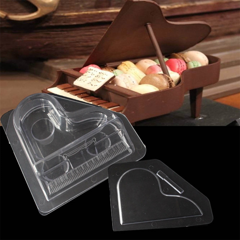 Handgemaakte Plastic 3D Piano Chocolate Decorating Mold Keuken Bakken Taart Decoratie Tool Diy Cake Maken Mold