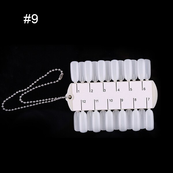 Feivielle 17 optionele tips voor valse nagels kleurenkaart oefendisplay tools transparante witte gesp ring manicure nagelkunsttool: 09