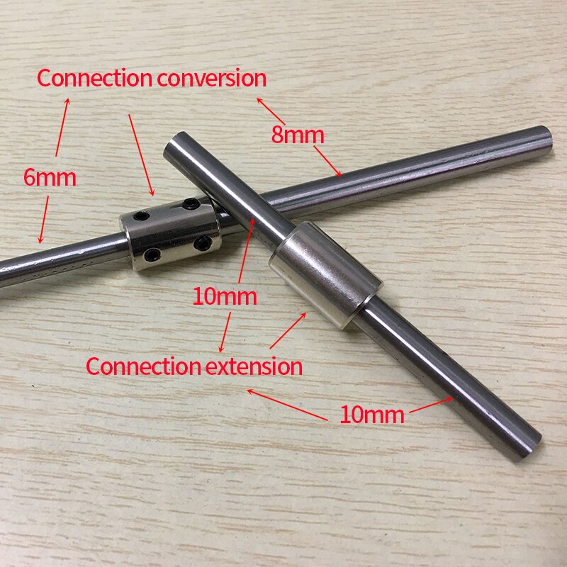 Stainless steel coupling DIY motor motor parts 4/5/6/8/10mm inner diameter connecting shaft motor shaft extender