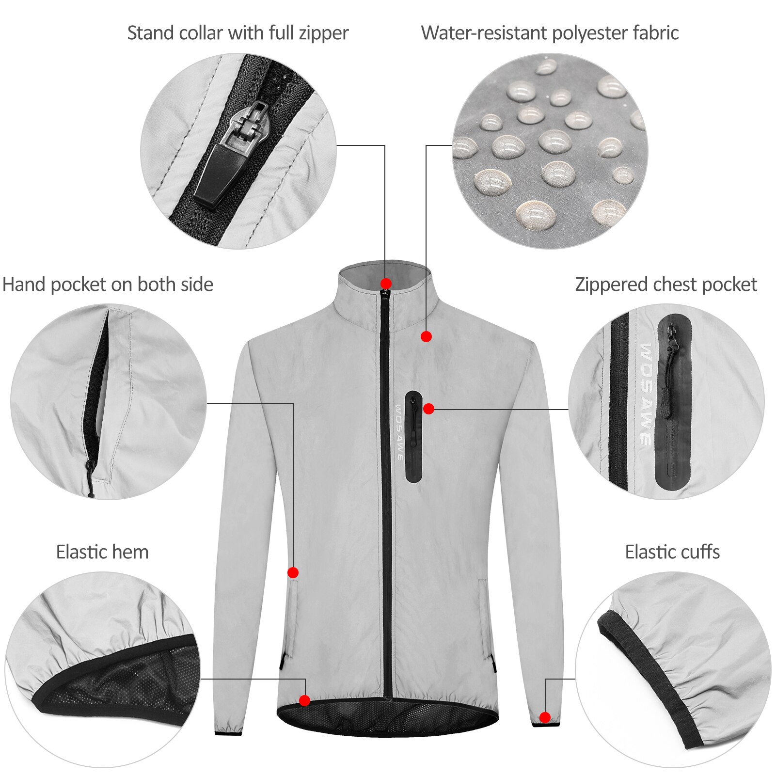 Waterproof Windproof High Visibility Reflective Jacket Coat Outdoor Night Sports Running Cycling Jacket