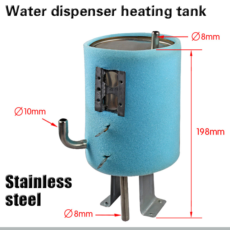 Vattendispenser rostfritt stål värmetank värmetank sidohål vattendispenser tillbehör med isolering bomull