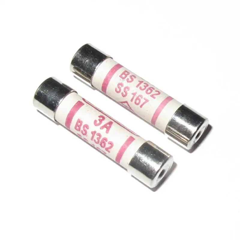 25Pcs 3A/5A/10A/13A/20A household fuse plug household British power supply 13amp riot ceramic plug fuse: Brown