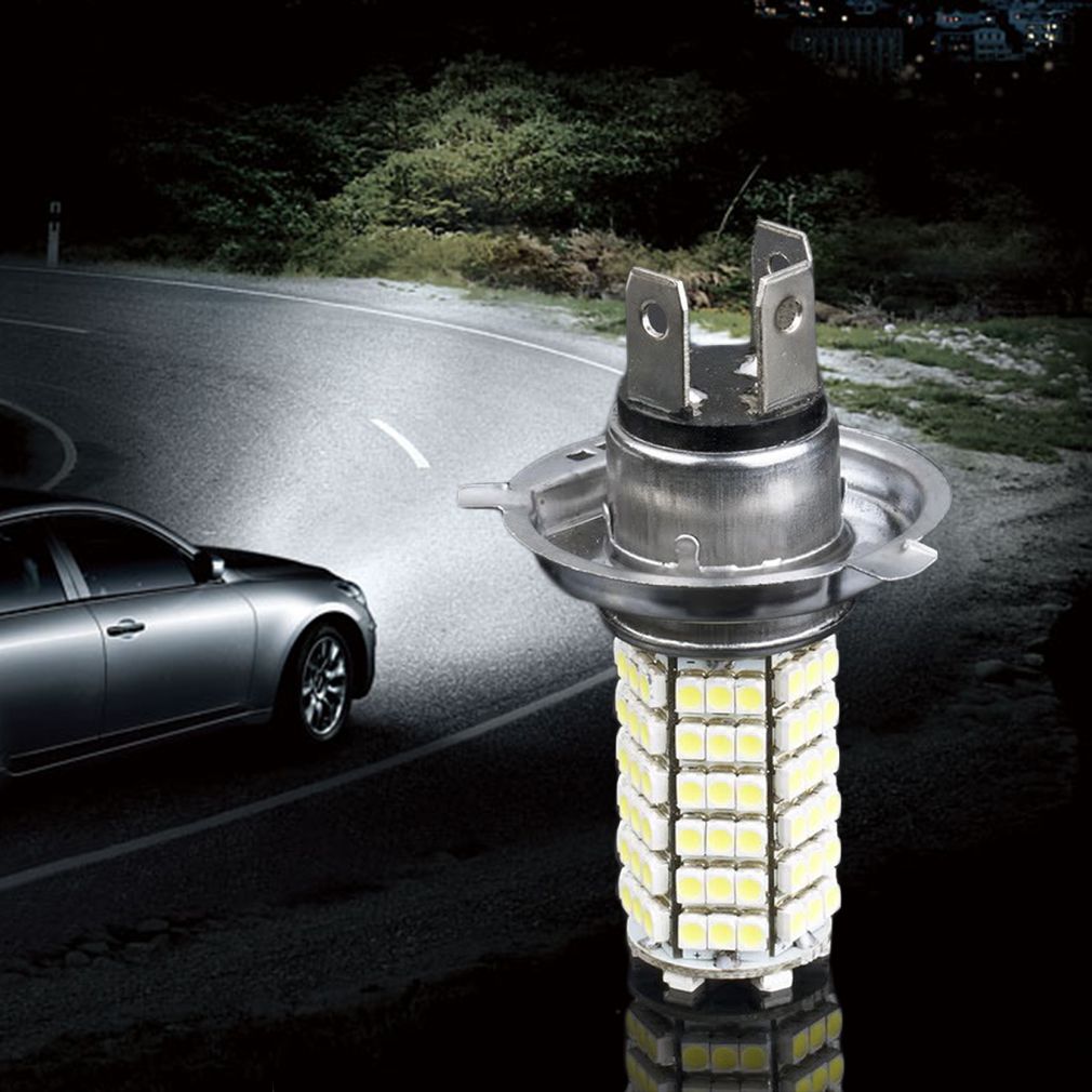 H4 Led Koplamp 3528 120 Smd Lamp 6500K Witte Auto Styling Fog Gloeilamp Parking