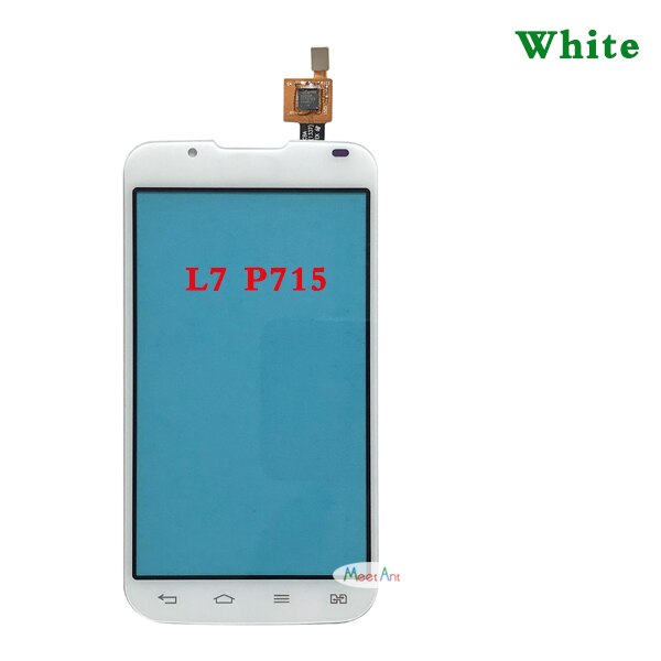 4,3 "para LG Optimus L7 II P710 P713 y L7 II 2 Dual P715 P716 Sensor de pantalla táctil Panel de lente de vidrio exterior: P715 White No Tool