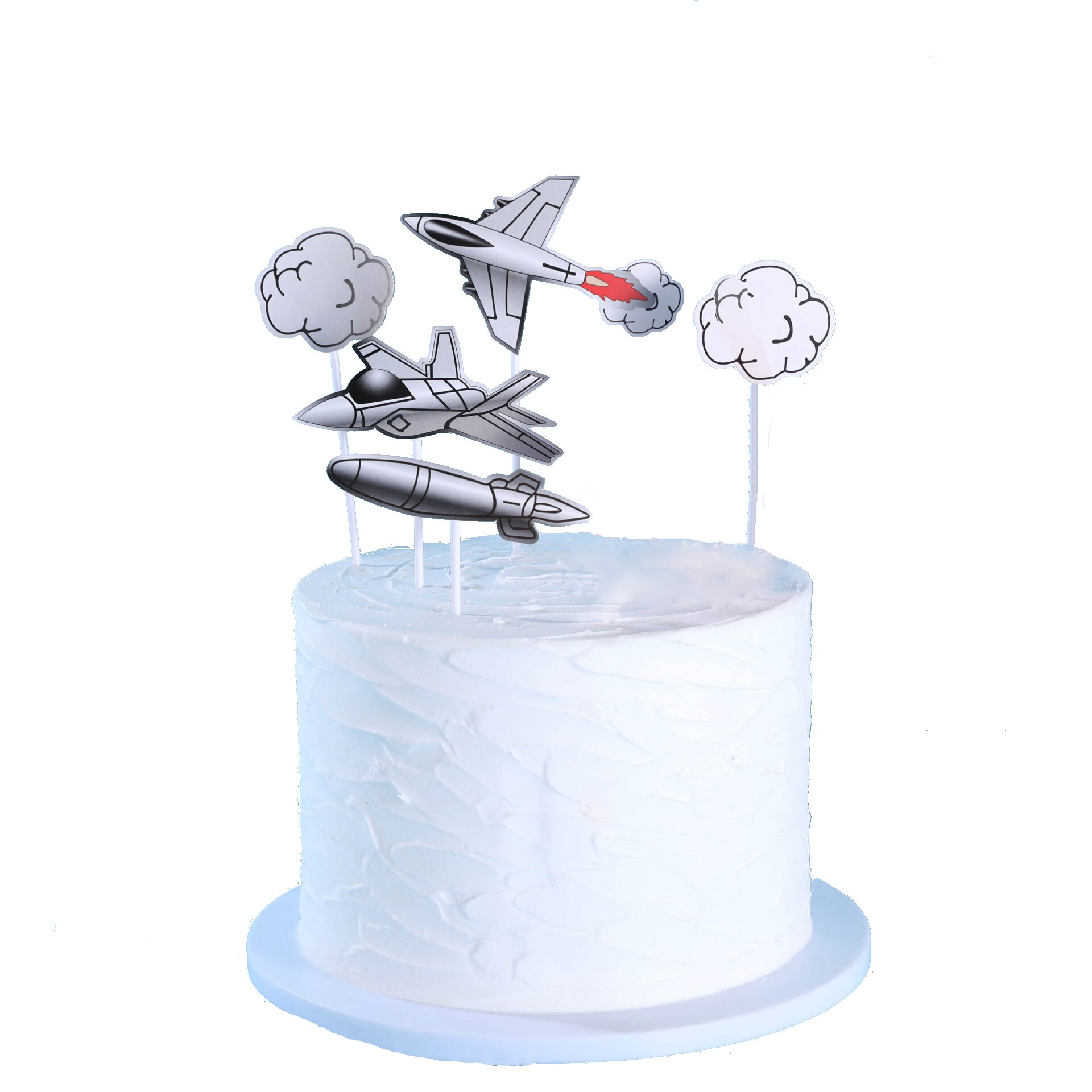 blu nuvola mongolfiera aeroplano lettera di buon compleanno tema per bambini torta di compleanno decorazione bandiera impostato