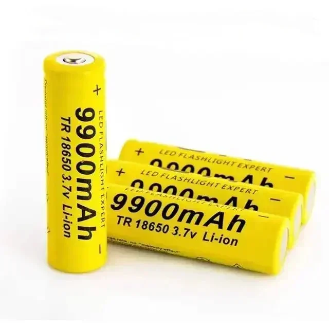 2025 nueva batería 18650 más vendida 3,7 V 9900 mAh batería recargable de iones de litio, adecuada para baterías de linterna LED