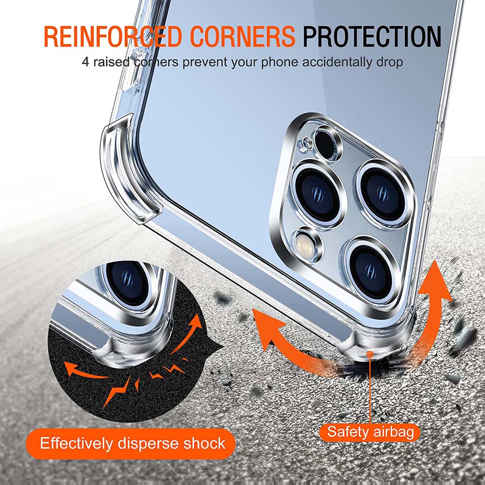 Funda para iphone 13 Pro funda iphone 11 12 13 mini 14 15 16 Pro Max funda a prueba de golpes fundas de silicona transparente