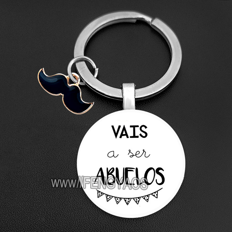 Llavero español para abuelo, eres el mejor abuelo, llaveros con texto español, bolso, llavero, para abuelos: Blanco