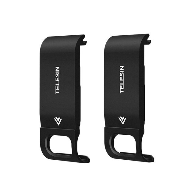 TELESIN-Tapa lateral de batería para GoPro9 Gopro10, aleación de aluminio, fácil de quitar, tipo C, puerto de cubierta de carga para GoPro Hero 9 10: 2pcs Side Lid
