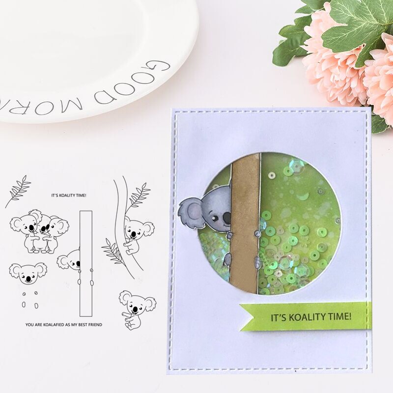 Clear Stamps for Scrapbooking Sloth Rubber Backgro... – Grandado
