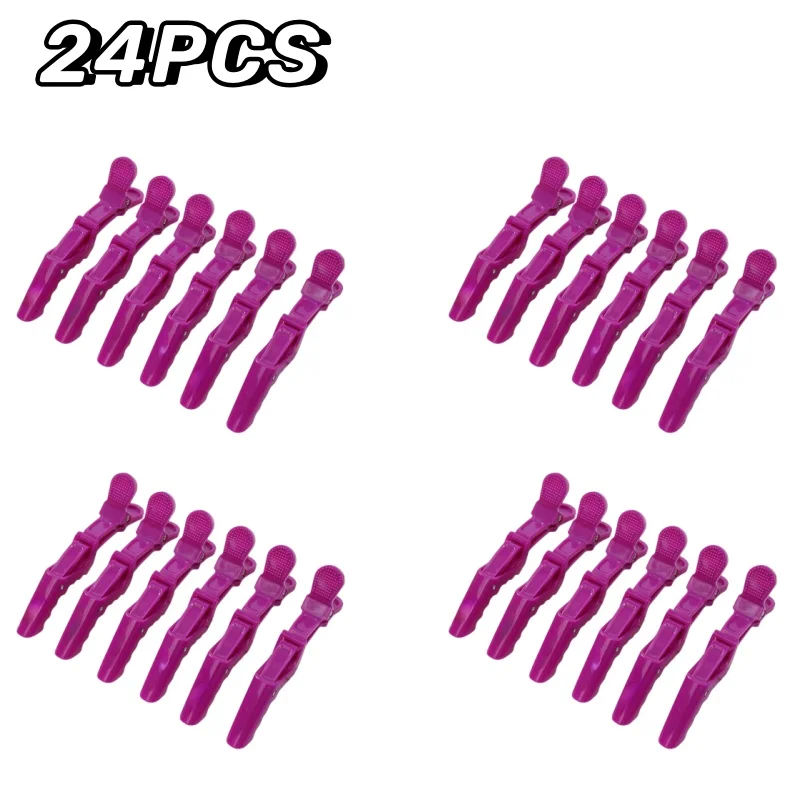 6pcs/Lot Plastic Hair Clip Hairpin Hairdressing Clamps Claw Section Alligator Clips Barber For Styling Salon Accessories: Orange