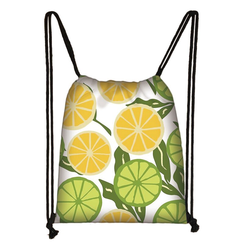Avocado Lemon Backpack Women Softback plecak Ladies Storage torba ze sznurkiem do podróży dziewczyny Daypack torba na książki uchwyt na buty prezent: skdavocadocw15