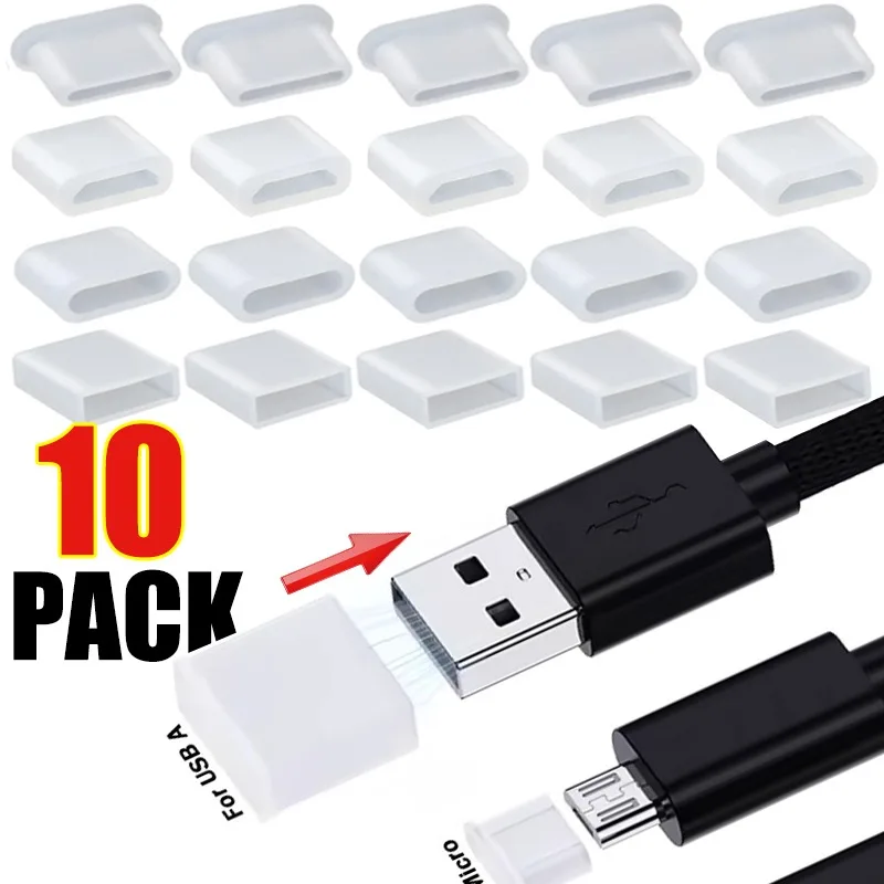 Cubierta protectora de puerto de carga de Cable de datos de silicona, tapa antipolvo para IOS tipo C, Protector de cubierta Micro USB para línea de datos
