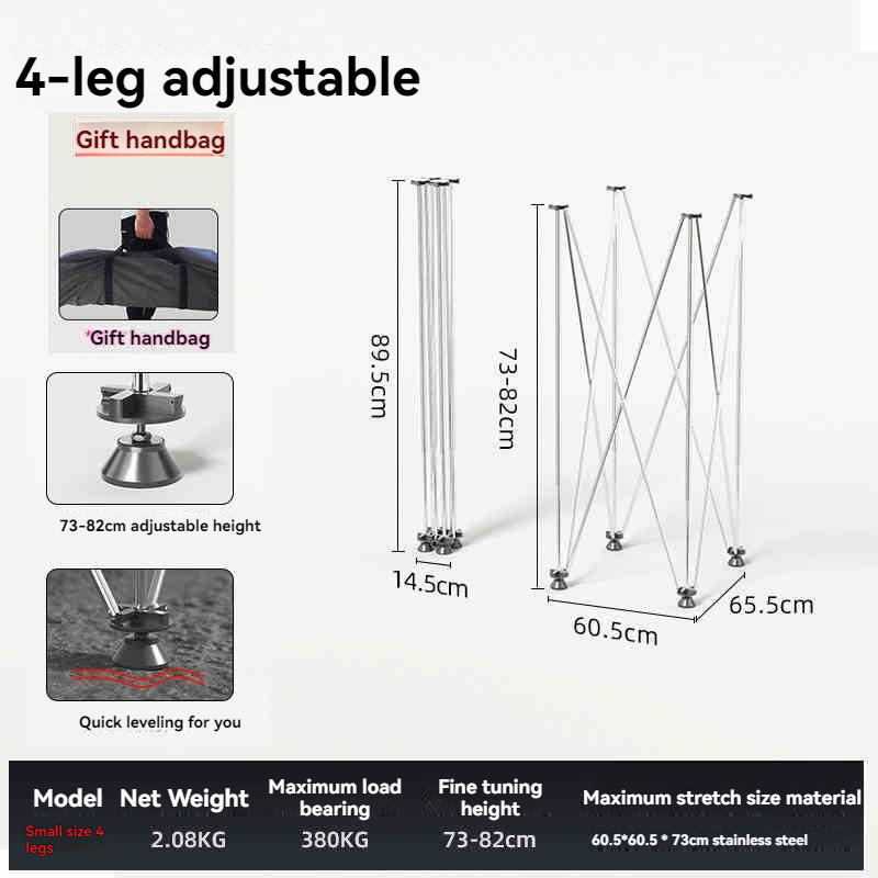 Foldable Spider Leg Workbench Stainless Steel Port... – Grandado