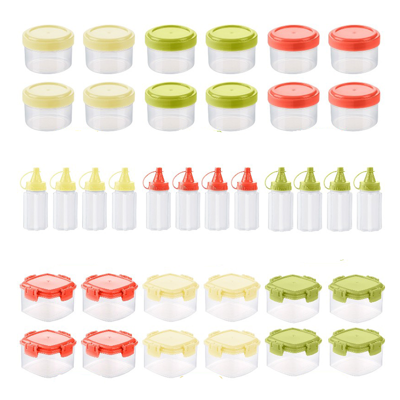 Portable Mini Sauce Bottle Box Squeeze Bottle Salad Dressing Ketchup Squeeze Jar Container Lunch Box Accessories