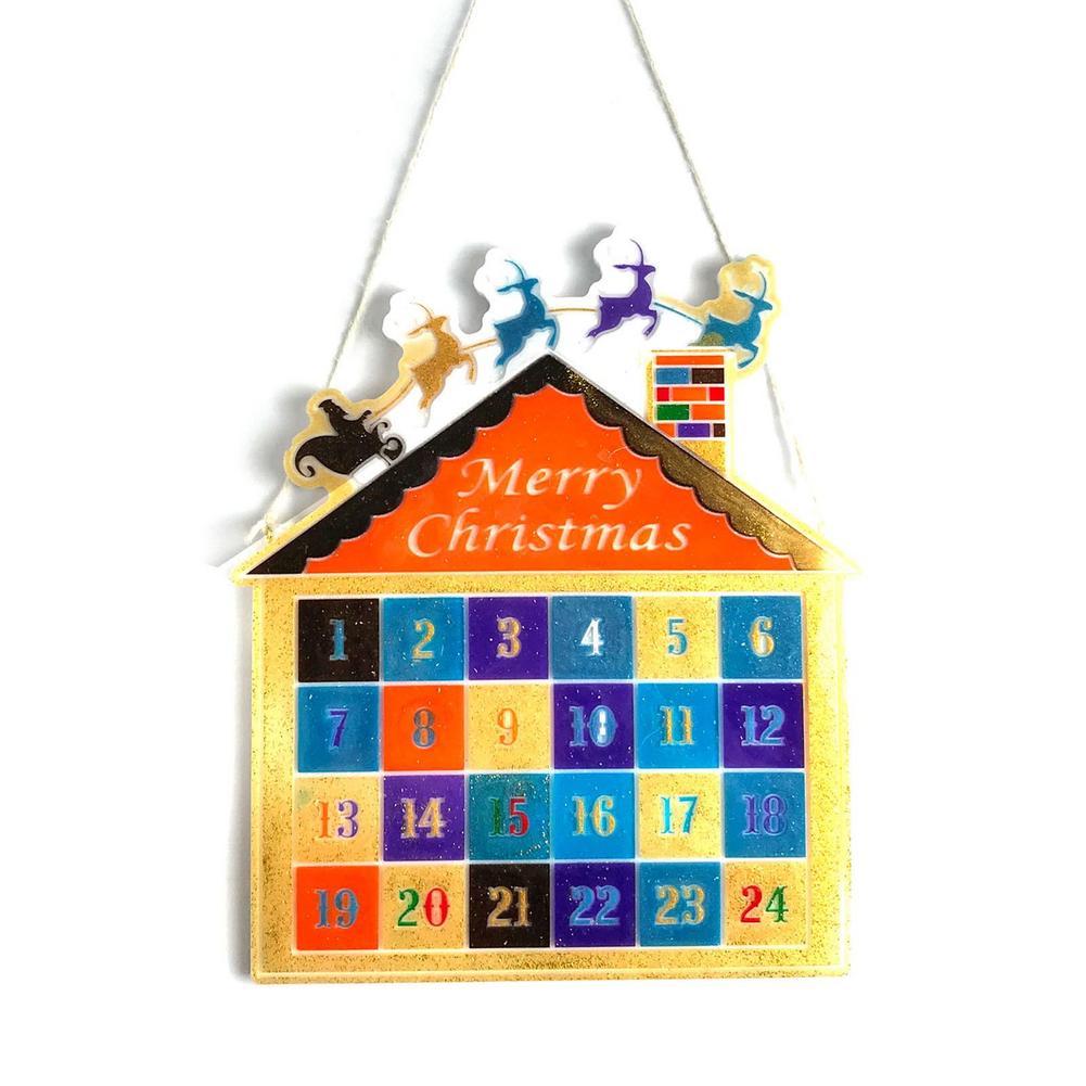 Moules de calendrier de compte à rebours de noël en Silicone, moules en résine réutilisables pour l&#39;avent de noël, pour la décoration de Bar,