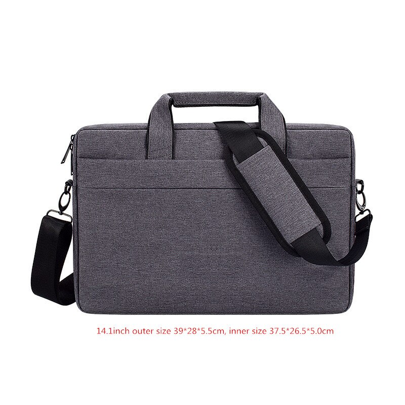 Bolso para ordenador portátil para hombre, bandolera, sísmica, resistente al agua, para oficina, viajes, negocios, bolsa de almacenamiento para teléfono: Dark gray M