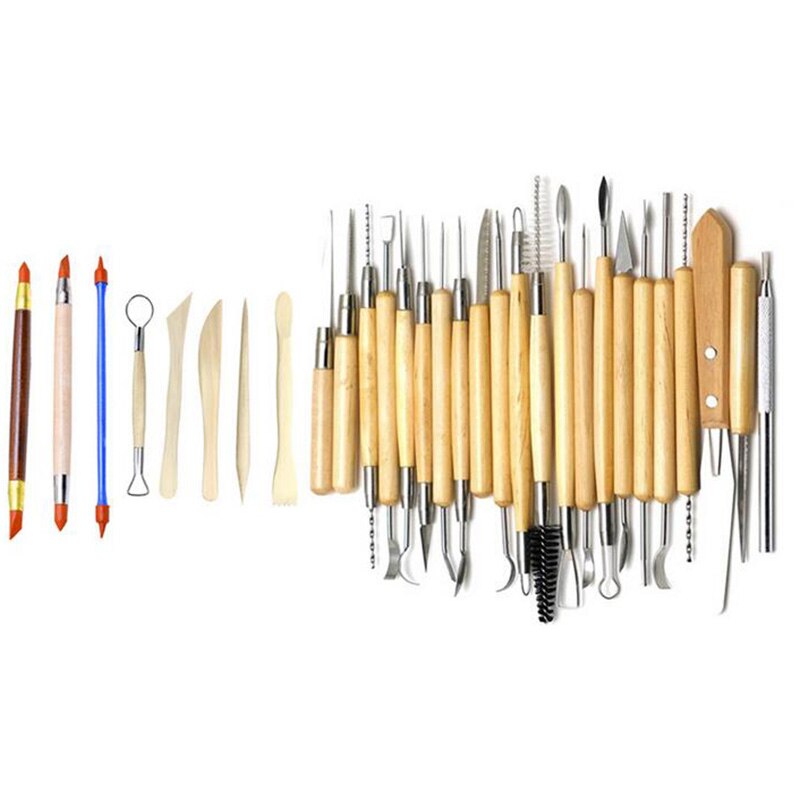 Polymer Clay Tools Modeling Clay Sculpting Tools Dotting Pen Silicone Tips Ball Stylus Pottery Ceramic Clay Indentation Tools: Set of 30
