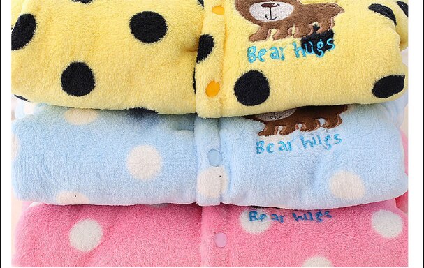 Baby Kleding Winter Coral Fleece Rompertjes Voor Baby Jongens En Meisjes Cartoon Beer Hooded Warm Baby Kleding Voor Jongens En meisjes