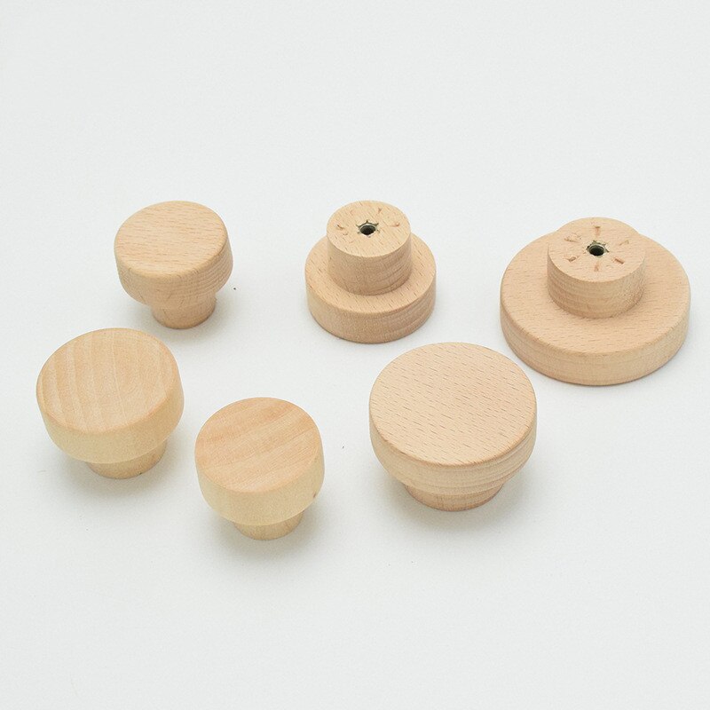 Gancho de madera Natural para colgar ropa, colgador de ropa montado en la pared, Soporte redondo decorativo para llaves, manija de puerta, accesorios de baño, ganchos decorativos