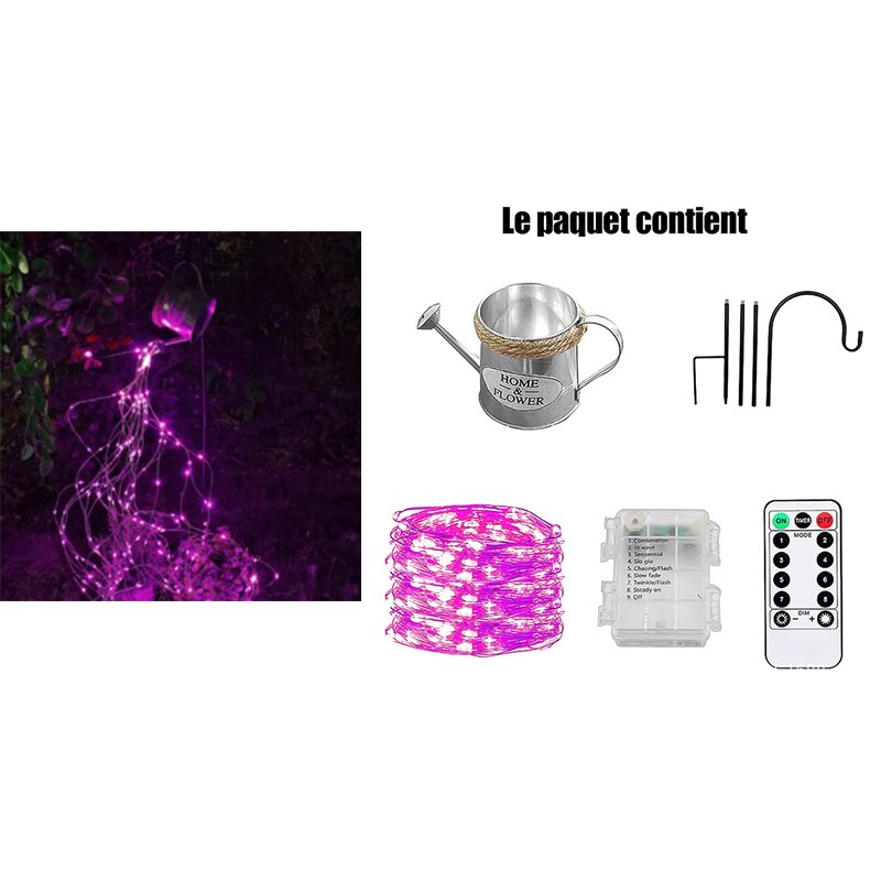 Tuin Decoratie Licht Outdoor Ster Type Solar Douche Tuin Art Licht Decoratie Outdoor Tuinieren Gazon Lamp Led Outdoor: remotecontrolpurple2