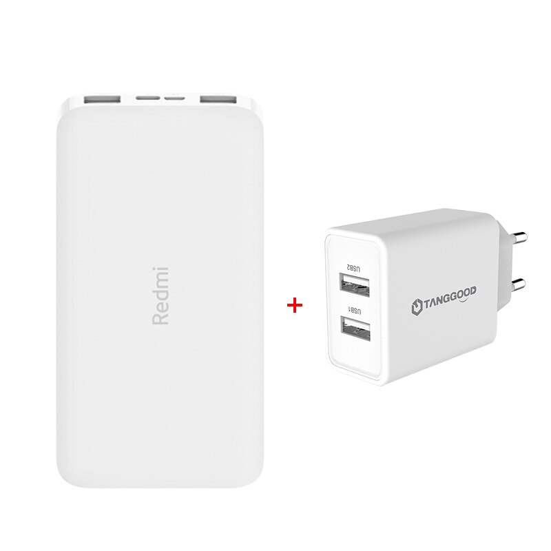 Xiao mi Red mi Power Bank 10000mAh PB100LZM USB Typ C Tragbare Lade mi Power 10000 externe batterie Poverbank: Add 17W USB Charger