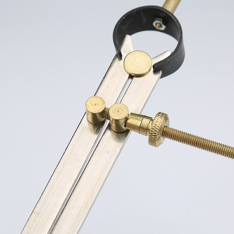 LMDZ Adjustable Lockable Steel Divider Wing Leather Compass Spacing Gauge Drawing Wire Edge Holder Measuring Tool 150-250mm