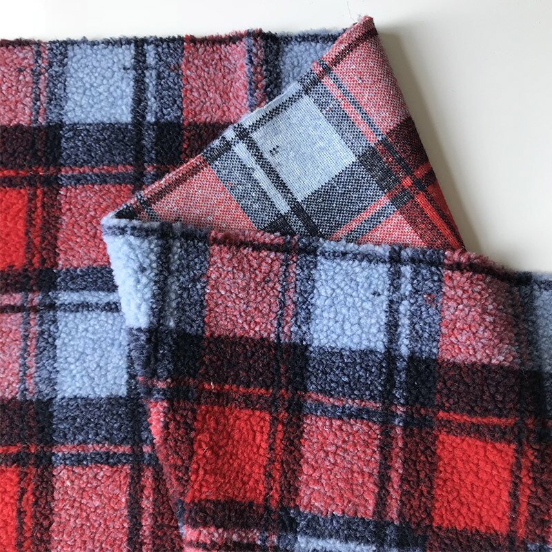 Spot Producten Plaid Lam Wol Pluche Herfst En Winter Mode Vrouwen Jas Stof