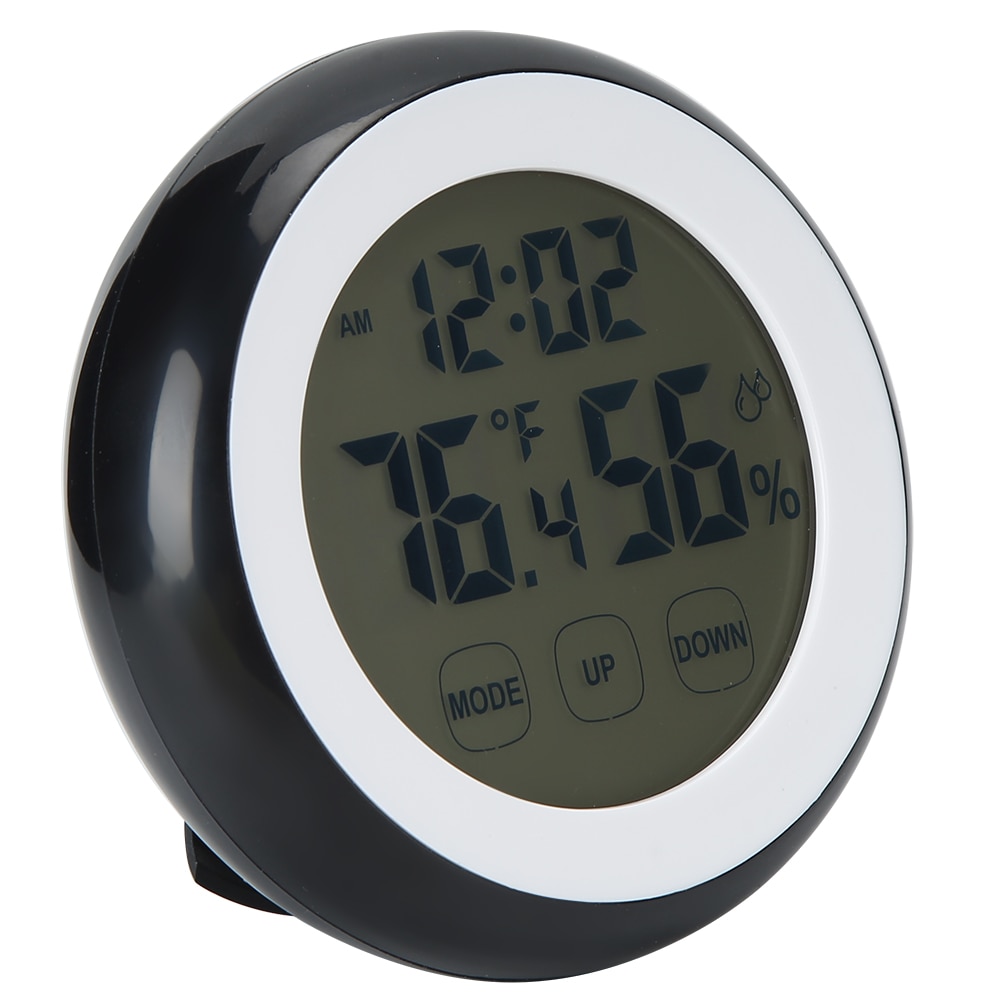 Digital Alarm Clock Desk Table Clock Electronic Touching Digital Electronic Alarm Clock with Temperature Humidity Display
