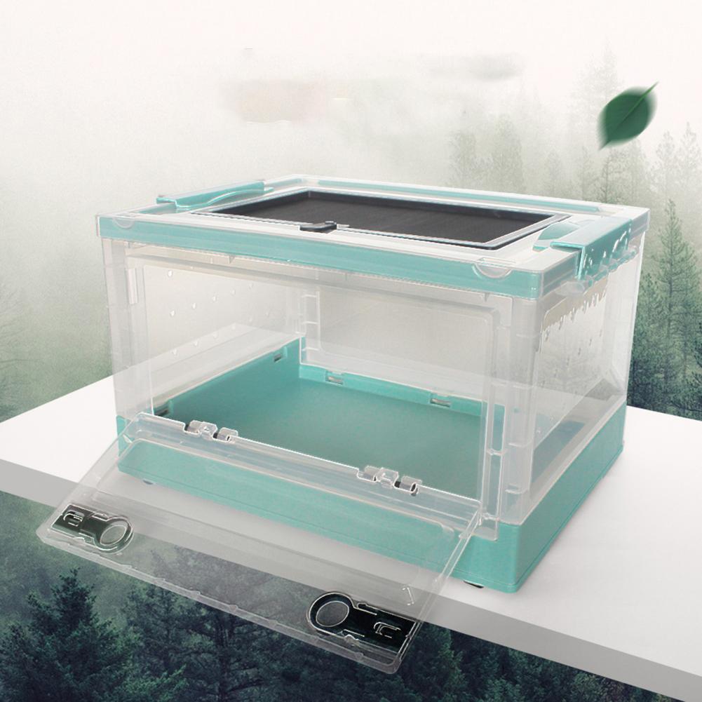 Tanque de cría de mascotas, Terrario de plástico Universal de fácil limpieza, terrario plegable moderno para reptiles, erizo, caja de alimentación